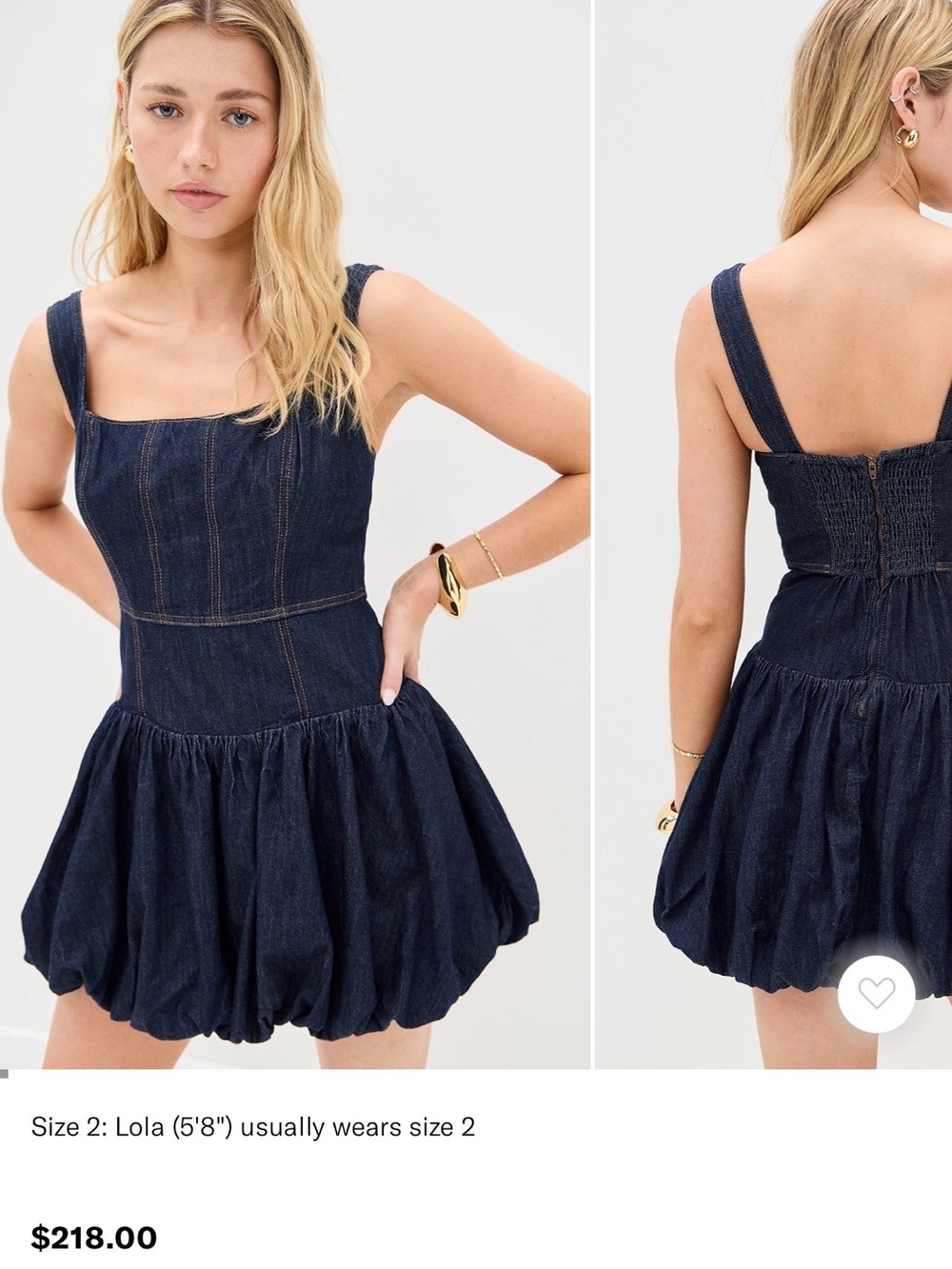Reformation Delia Denim Mini Dress